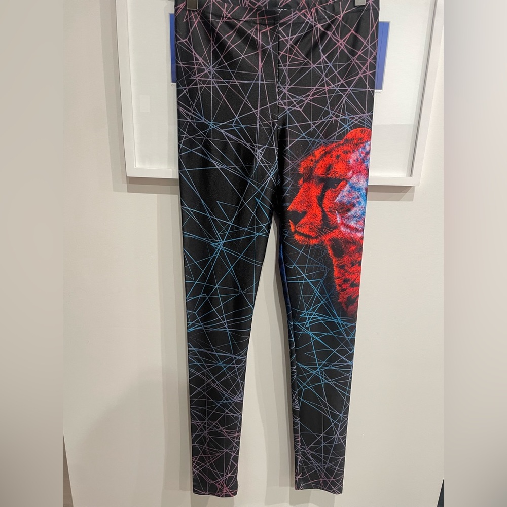 We Are Handsome Leggings - Futuristic Cat Print